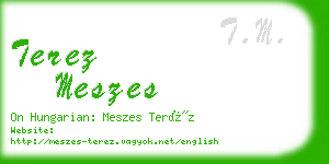 terez meszes business card